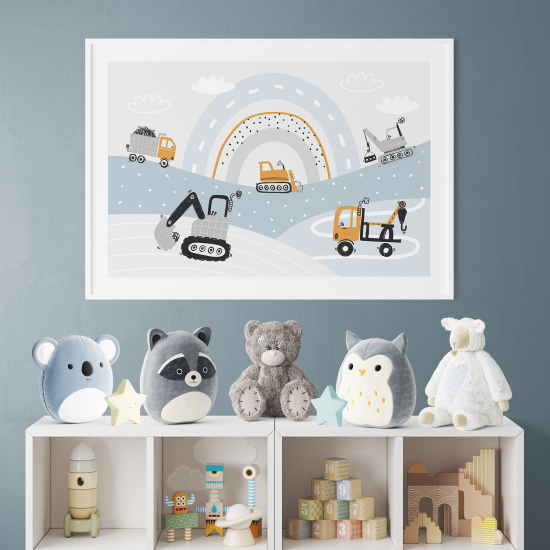 Poster per bambini - Camion lavori