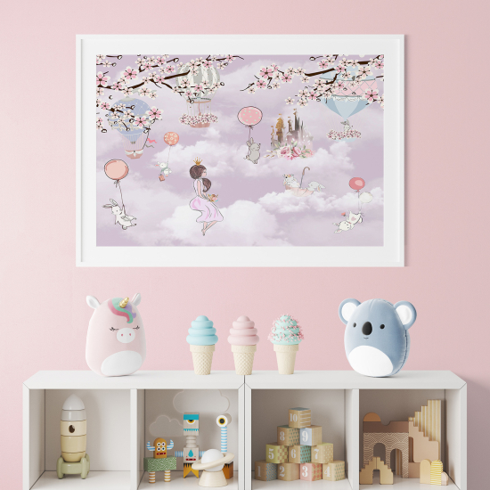 Poster per bambini - Castello principessa animali