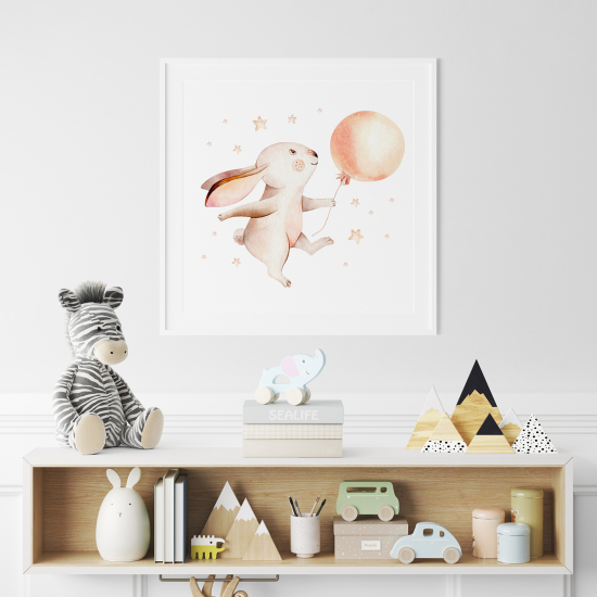 Poster per Bambini - Coniglio palloncino
