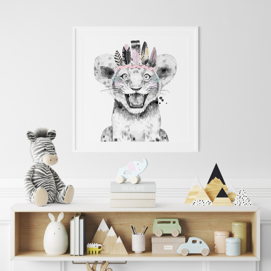 Poster per Bambini - Cucciolo di Leone Indiano