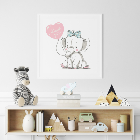 Poster per Bambini - Elefante Cuore