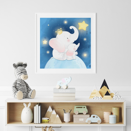 Poster per Bambini - Elefante Stelle