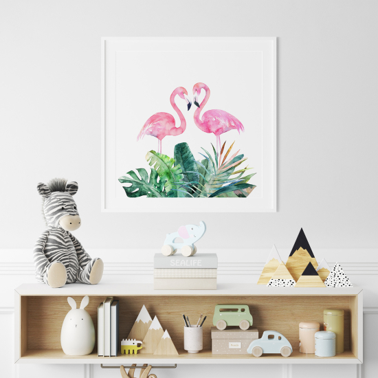 Poster per Bambini - Fenicotteri Rosa