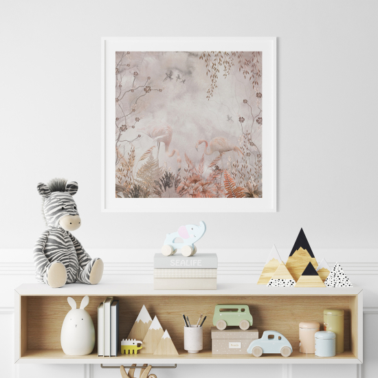 Poster per Bambini - Fenicotteri rosa