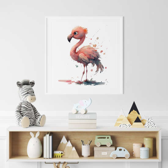 Poster per Bambini - Fenicottero Rosa