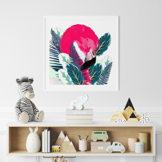 Poster per Bambini - Fenicottero Rosa