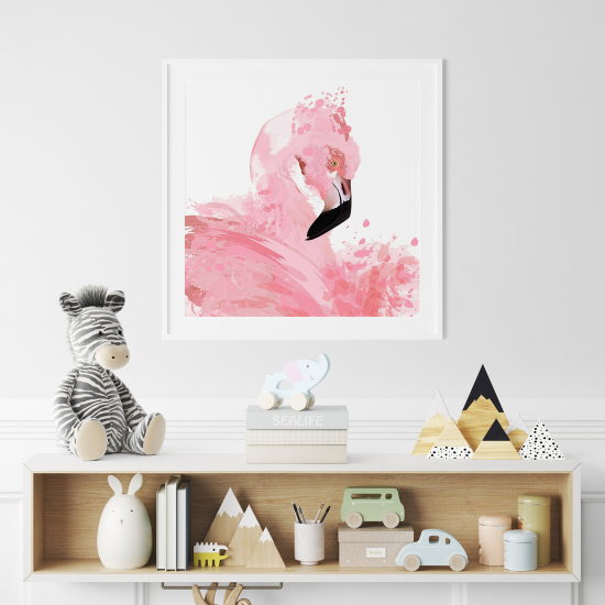 Poster per Bambini - Fenicottero Rosa