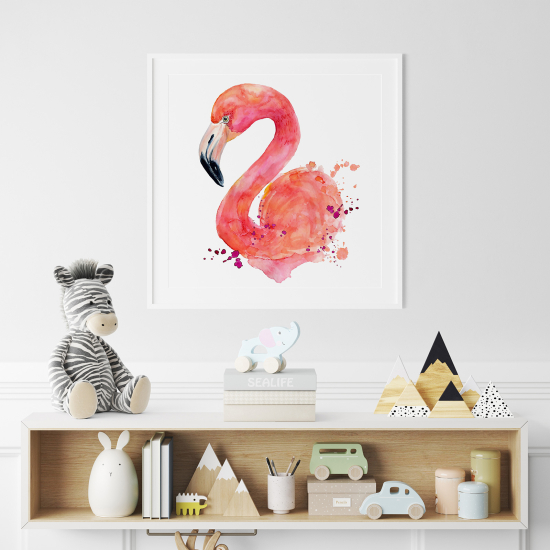 Poster per Bambini - Fenicottero Rosa