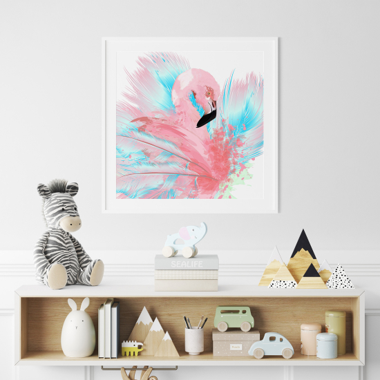 Poster per Bambini - Fenicottero Rosa