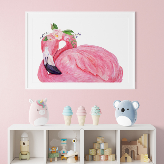 Poster per bambini - Fenicottero rosa