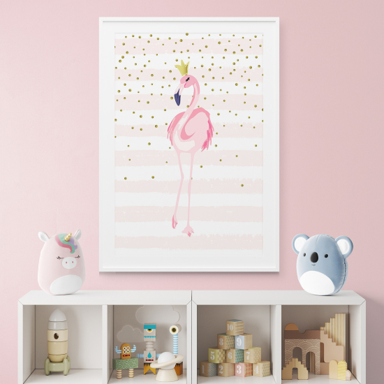 Poster per bambini - Fenicottero rosa