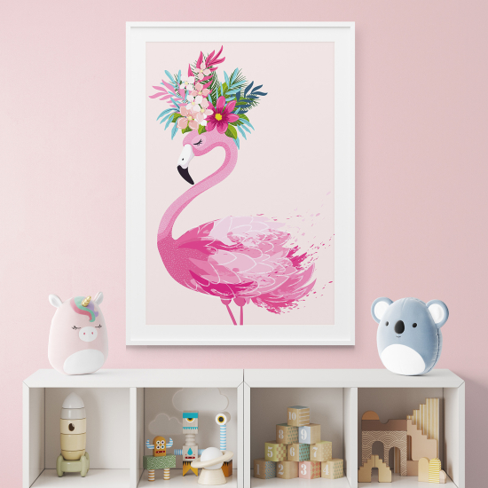 Poster per bambini - Fenicottero rosa