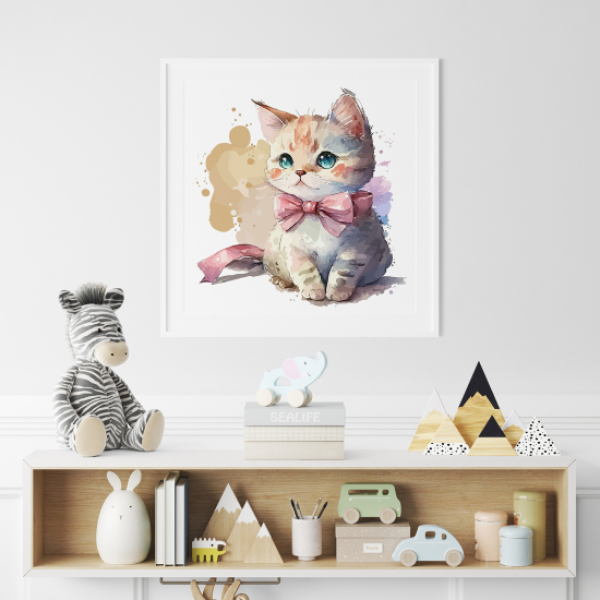 Poster per Bambini - Gatto colorato
