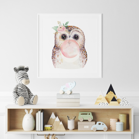Poster per Bambini - Gufo bolla