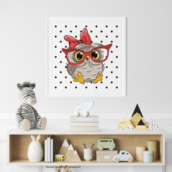 Poster per Bambini - Gufo dagli occhiali