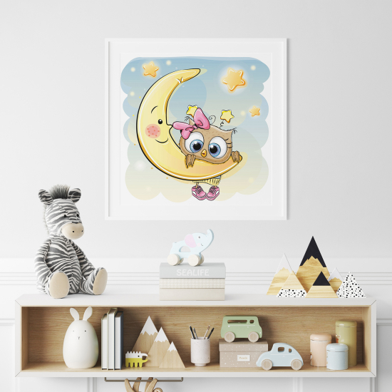 Poster per Bambini - Gufo Luna