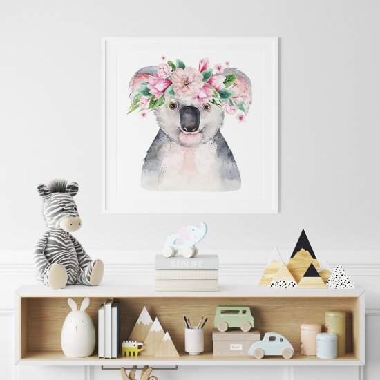 Poster per Bambini - Koala fiori