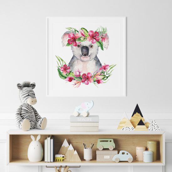 Poster per Bambini - Koala fiori