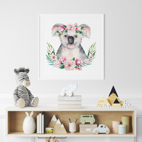 Poster per Bambini - Koala fiori