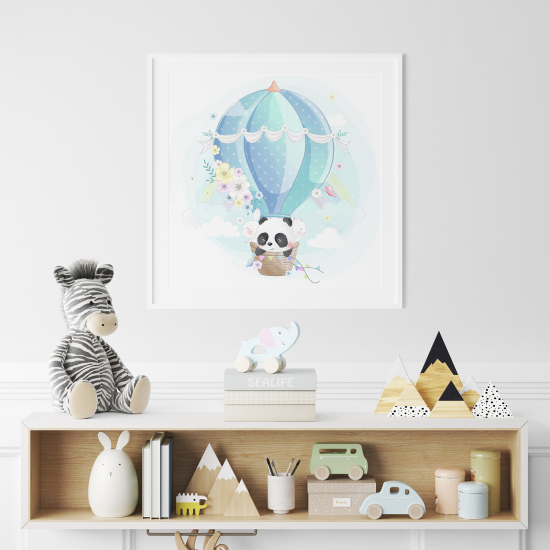 Poster per Bambini - Mongolfiera Panda