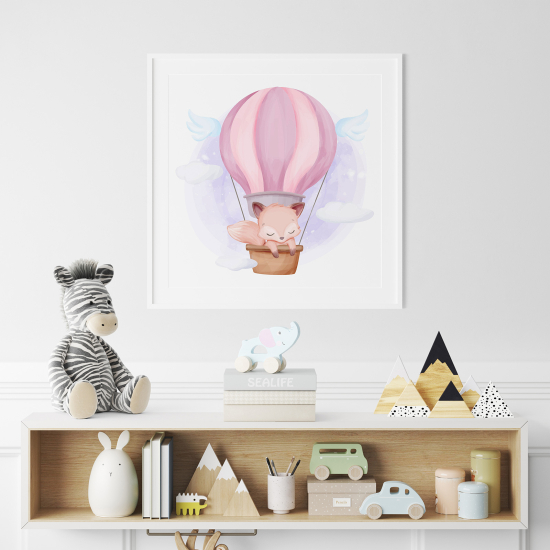 Poster per Bambini - Mongolfiera Volpe