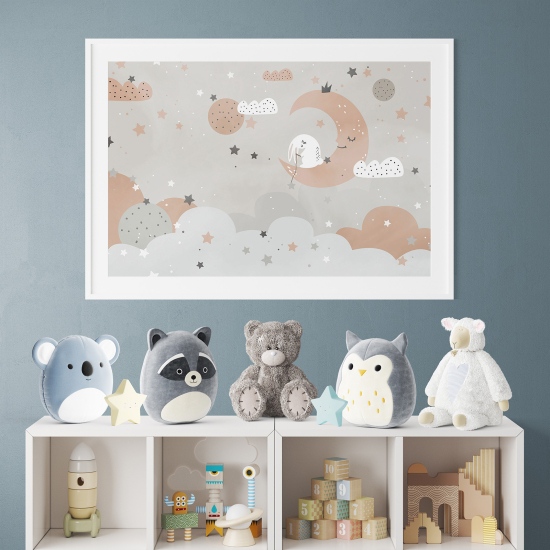 Poster per bambini - Nuvole luna