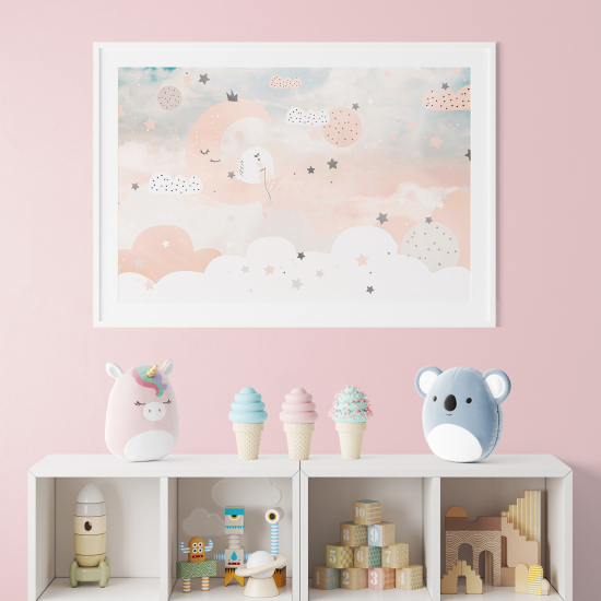 Poster per bambini - Nuvole luna