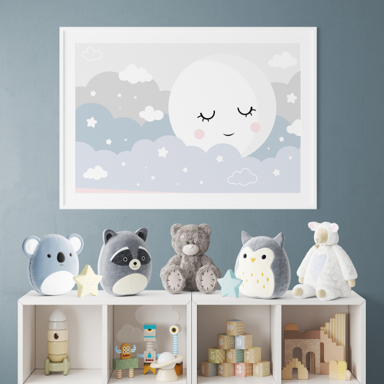 Poster per bambini - Nuvole luna