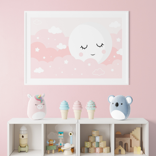 Poster per bambini - Nuvole luna