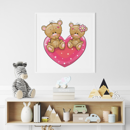 Poster per Bambini - Orsetti cuore