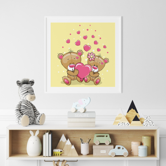 Poster per Bambini - Orsetti cuori
