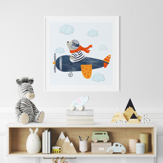 Poster per Bambini - Orsetto aviatore