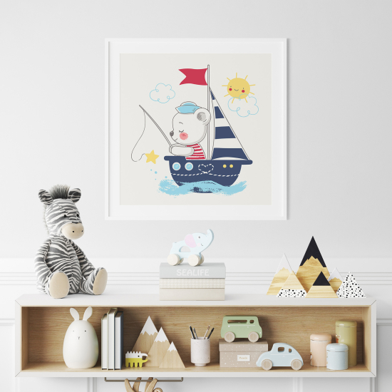 Poster per Bambini - Orsetto Barca