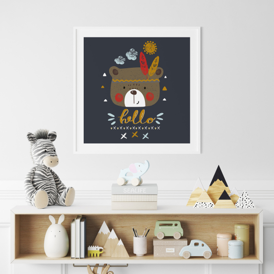 Poster per Bambini - Orsetto Ciao