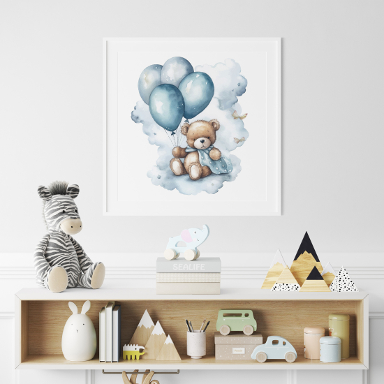 Poster per Bambini - Orsetto palloncini
