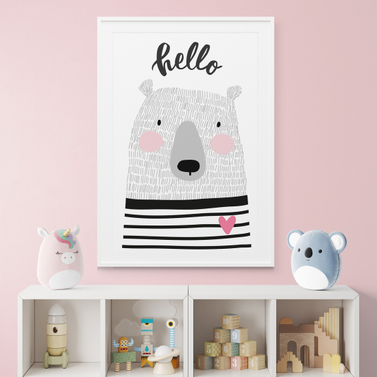Poster per bambini - Orso ciao