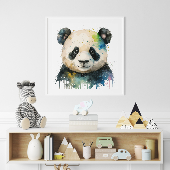 Poster per Bambini - Panda colorato