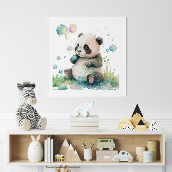 Poster per Bambini - Panda colorato