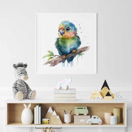 Poster per Bambini - Pappagallo colorato