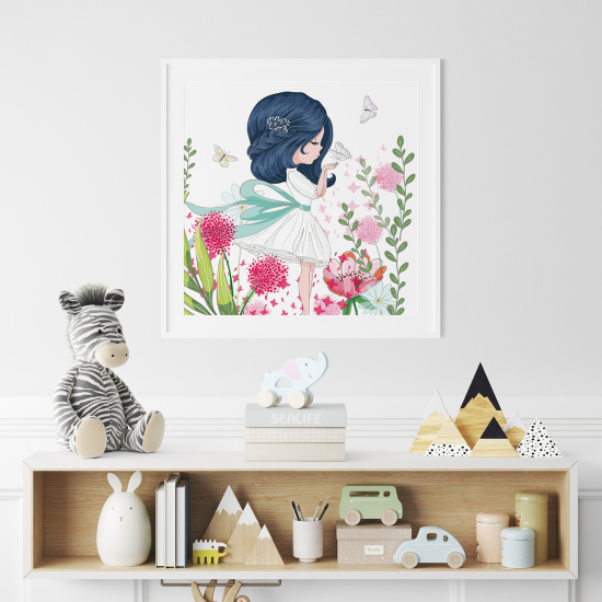 Poster per Bambini - Piccola Ragazza Fiori