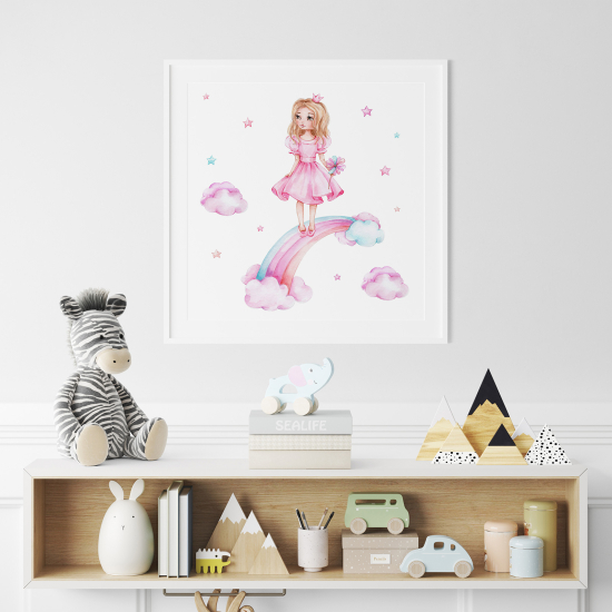 Poster per Bambini - Principessa arcobaleno