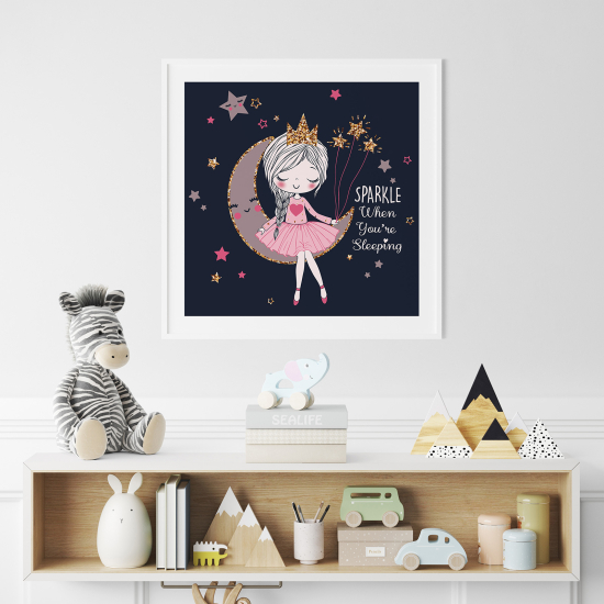 Poster per Bambini - Principessa sulla Luna
