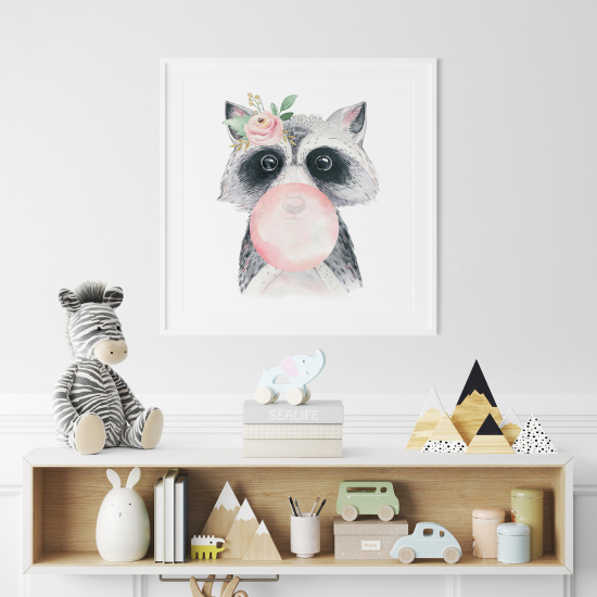 Poster per Bambini - Procione bolla
