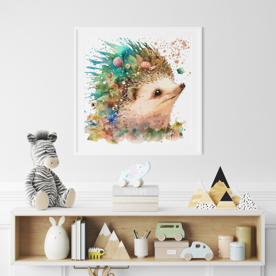 Poster per Bambini - Riccio colorato