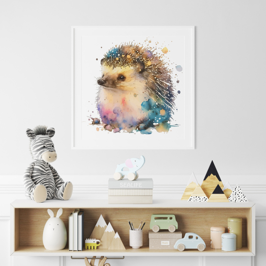 Poster per Bambini - Riccio colorato