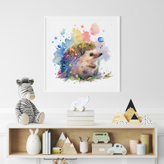 Poster per Bambini - Riccio colorato