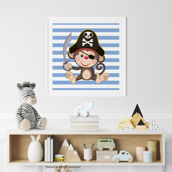 Poster per Bambini - Scimmia pirata