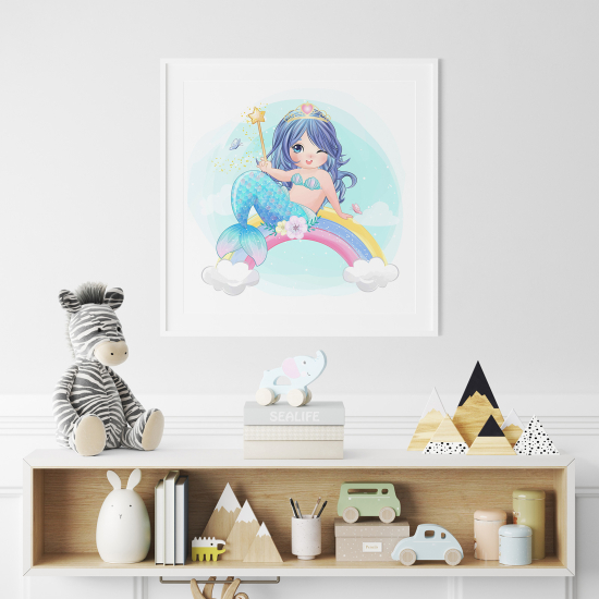 Poster per Bambini - Sirena Arcobaleno