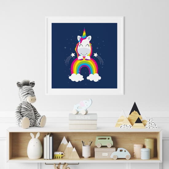 Poster per Bambini - Unicorno Arcobaleno