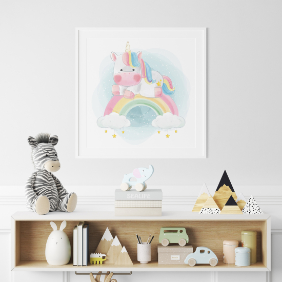 Poster per Bambini - Unicorno Arcobaleno